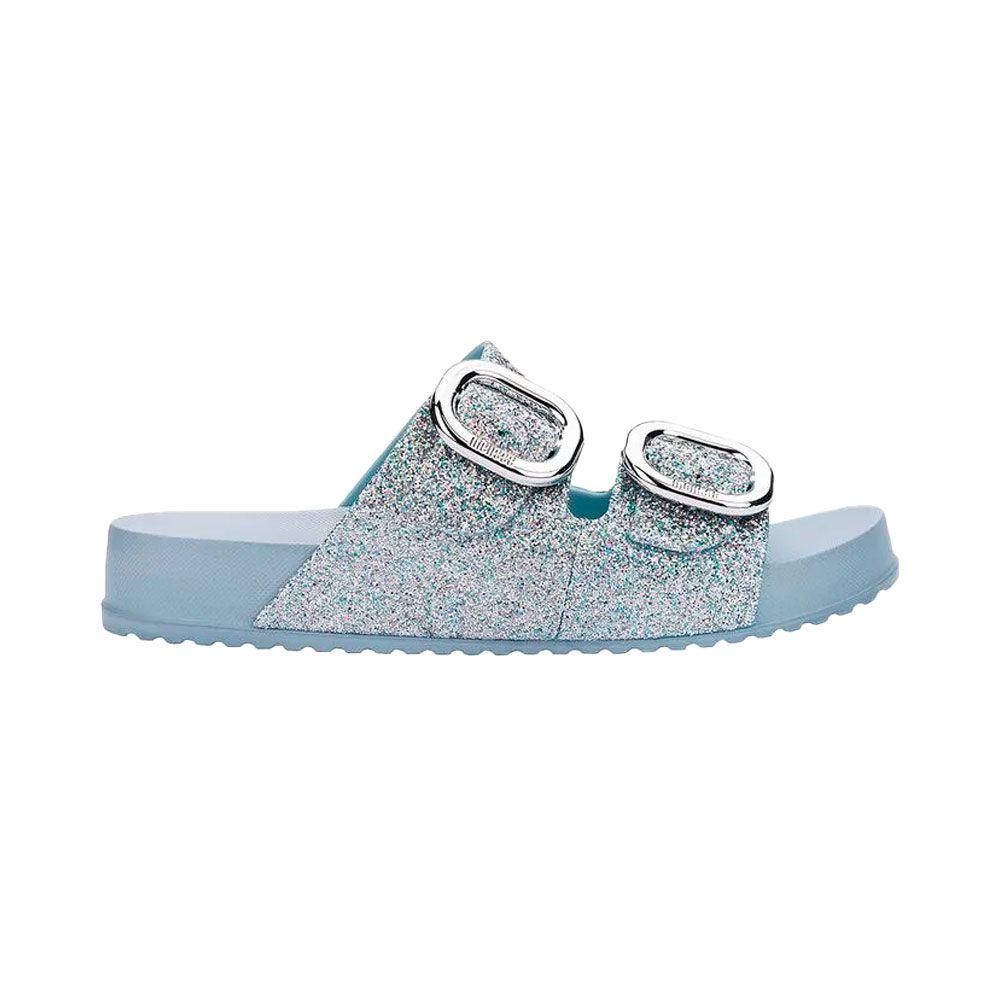 Sandália Melissa Cozy Glitter Azul - Sandália Feminina