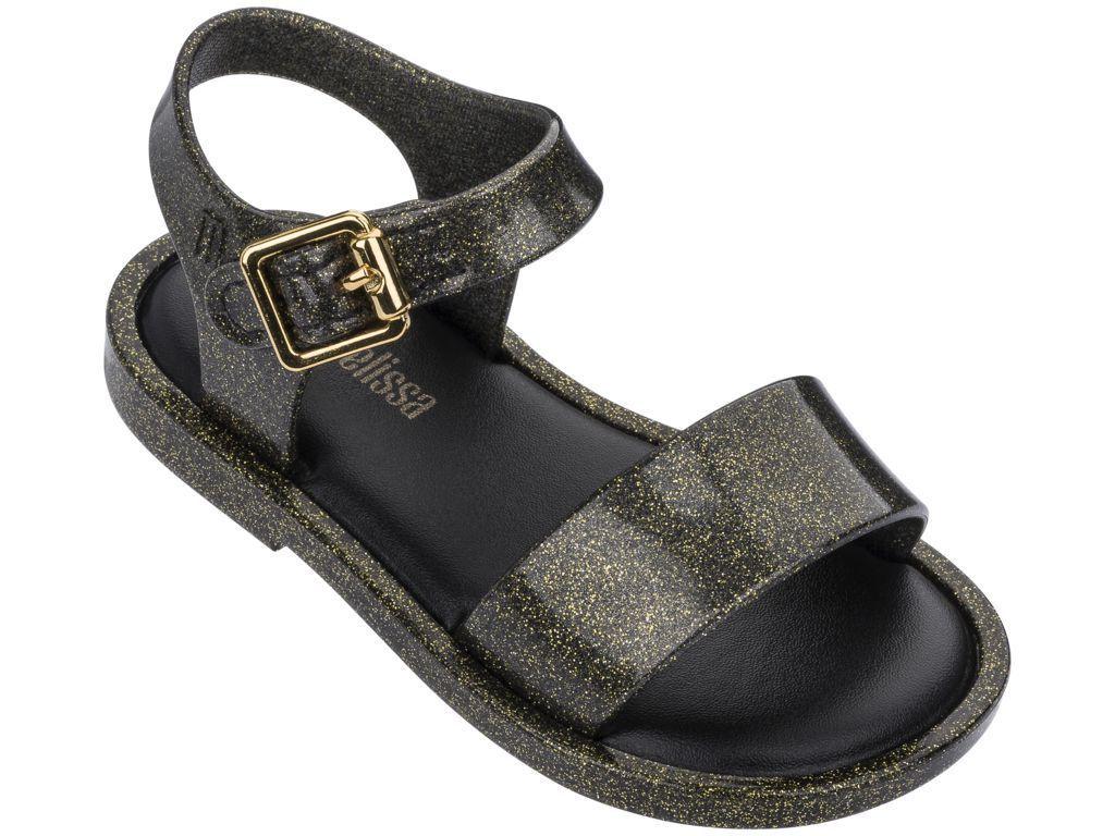 Sandália Mini Melissa Mar Sandal IV Preta Dourada - Outros Moda e Acessórios - Magazine Luiza
