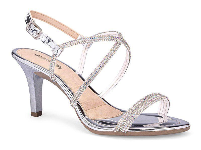 Sandália Mississipi Feminino Metal com Strass - Prata - Sandália Feminina -  Magazine Luiza