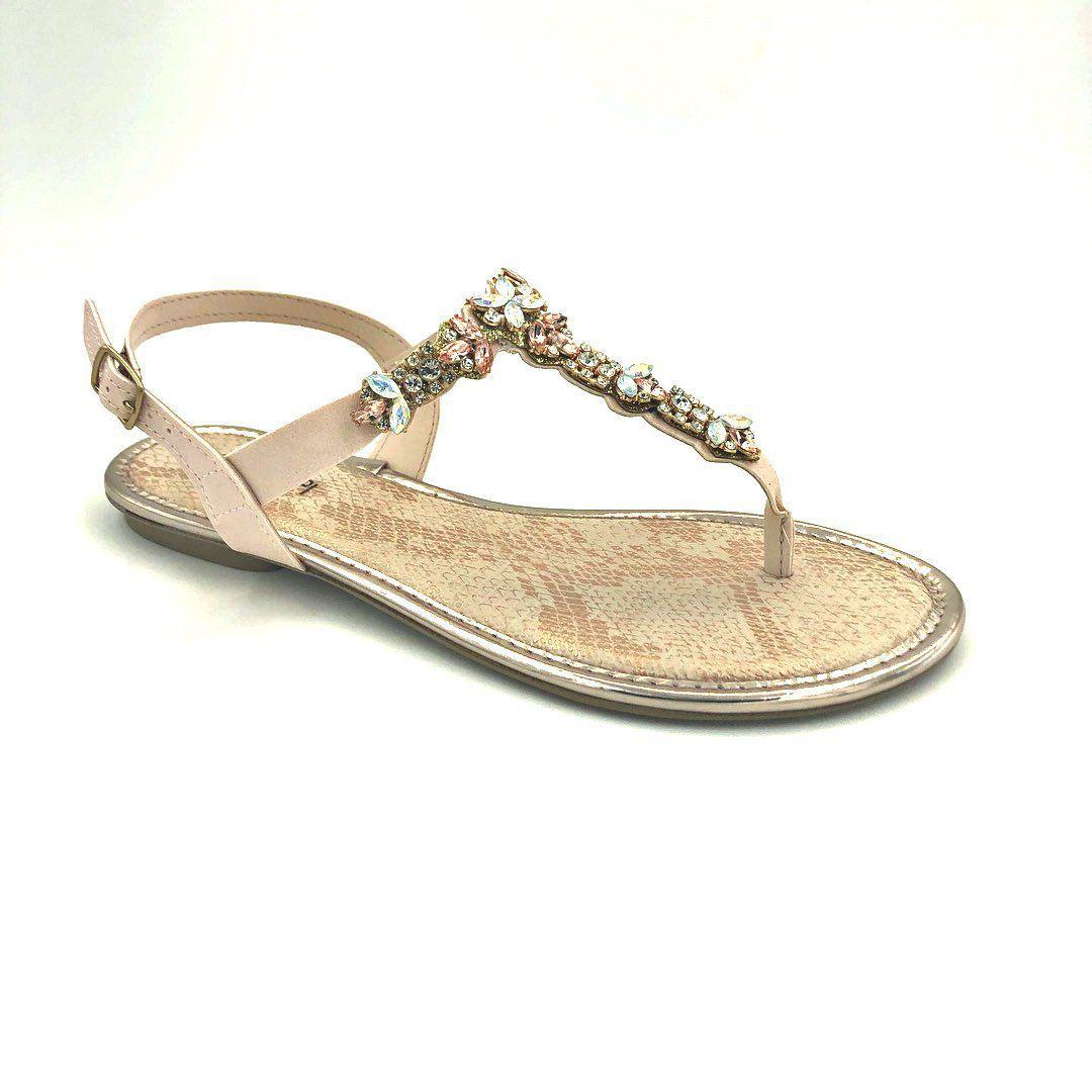 Sandália Mississipi Pedrarias Nude 2372 - Sandália Feminina - Magazine Luiza