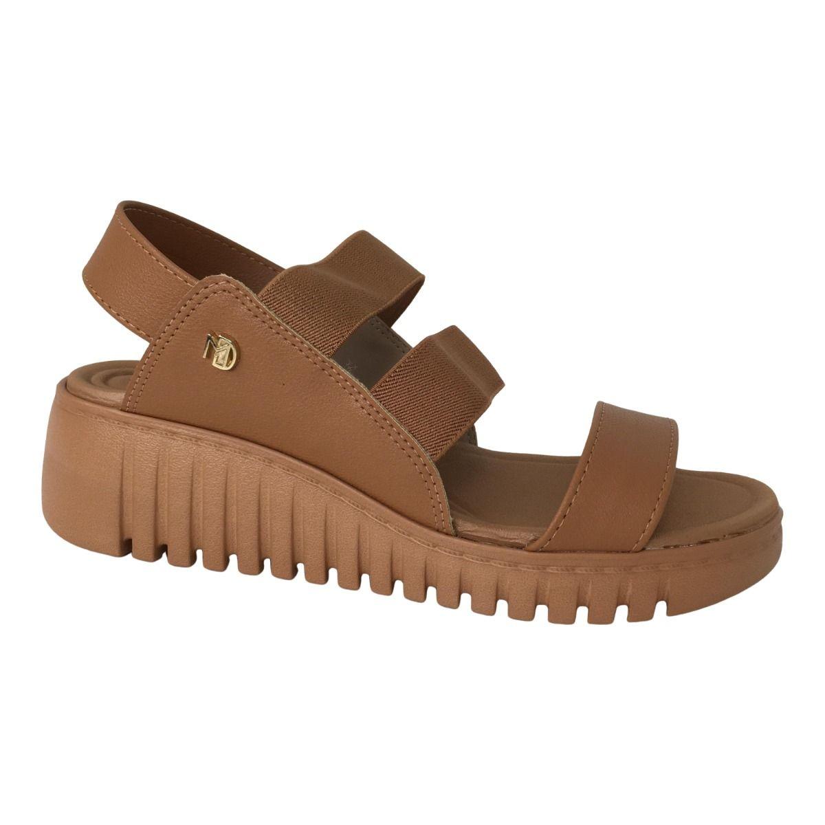 Sandália Modare Anabela Linha Conforto salto Rasteirinha