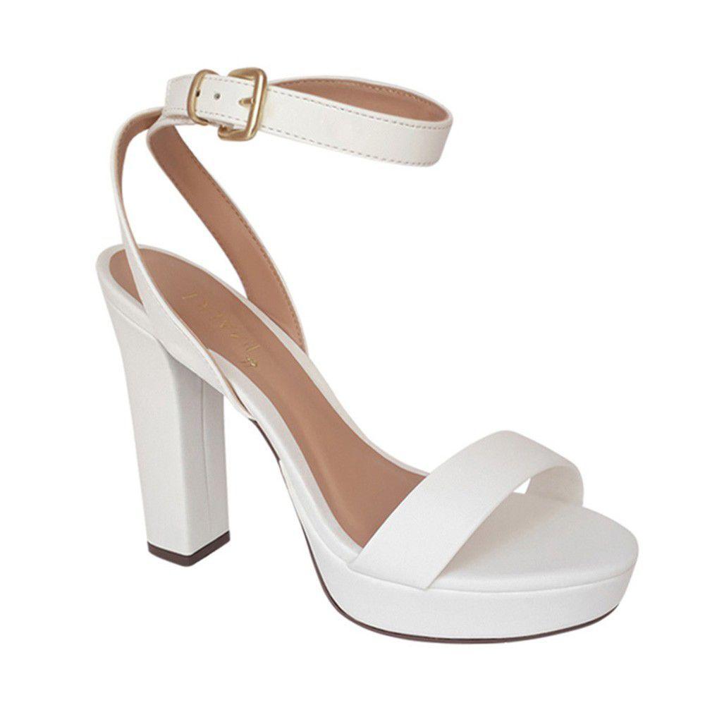 Sandalia Noiva Casamento Branca Meia Pata Salto Grosso - Duani - Sandália  Feminina - Magazine Luiza