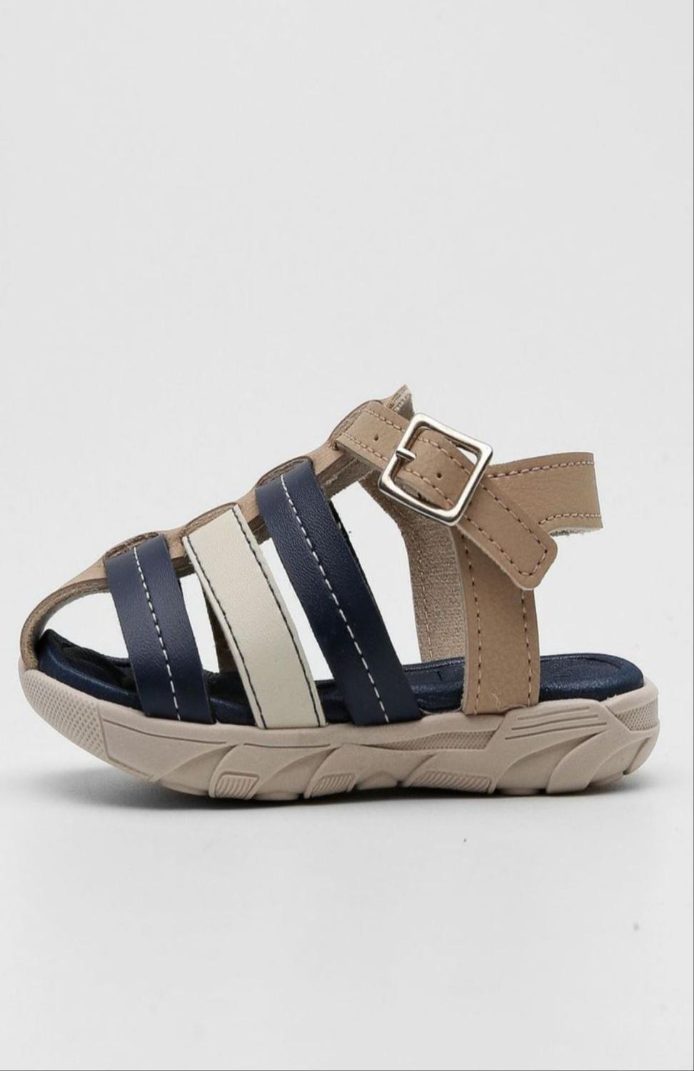 Sandália Papete Percata Molekinho Bebê Bege/Marinho - Sandália para Bebês -  Magazine Luiza