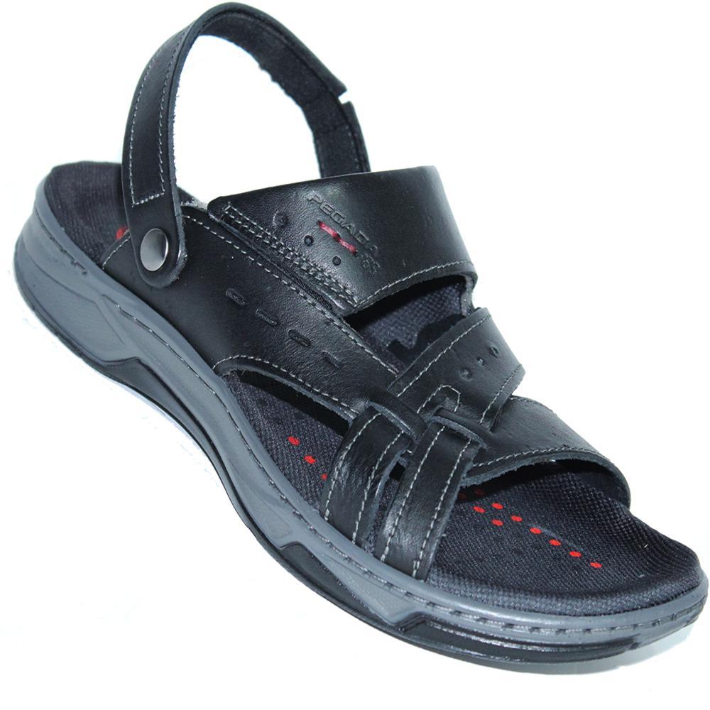 sandália couro pegada tiras masculino