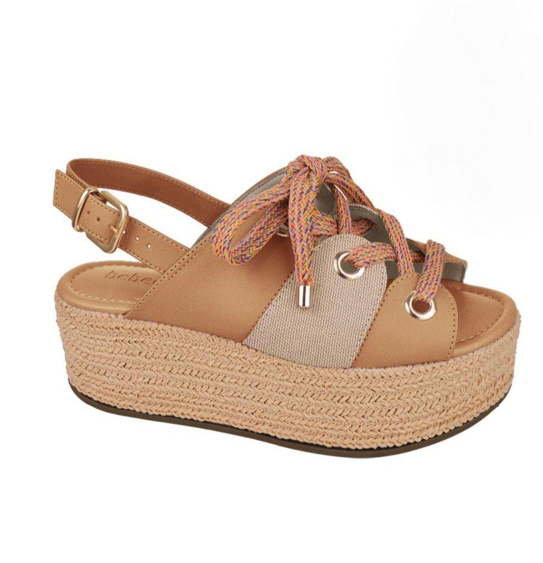 Sandália Feminina Sandalia Flat Bebece Sandália Anabela Bebece