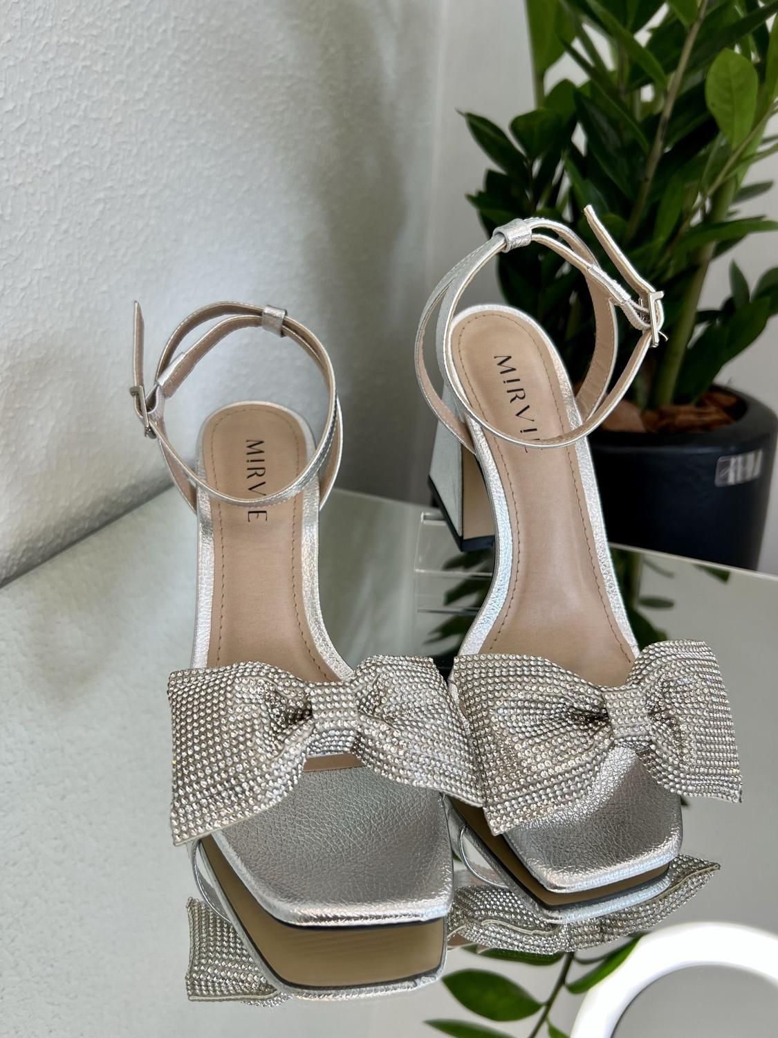 Sandalia Prata Com Strass Strass SandÃ¡lia Prata Para Festa