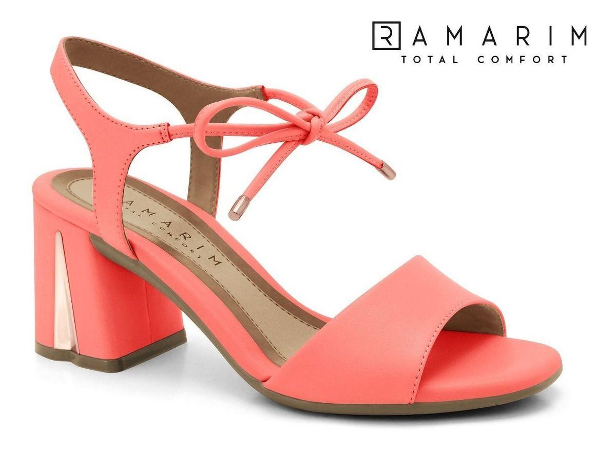 Sandália Ramarim Total Confort Pink / Nude Salto Quadrado - Outros Moda e  Acessórios - Magazine Luiza