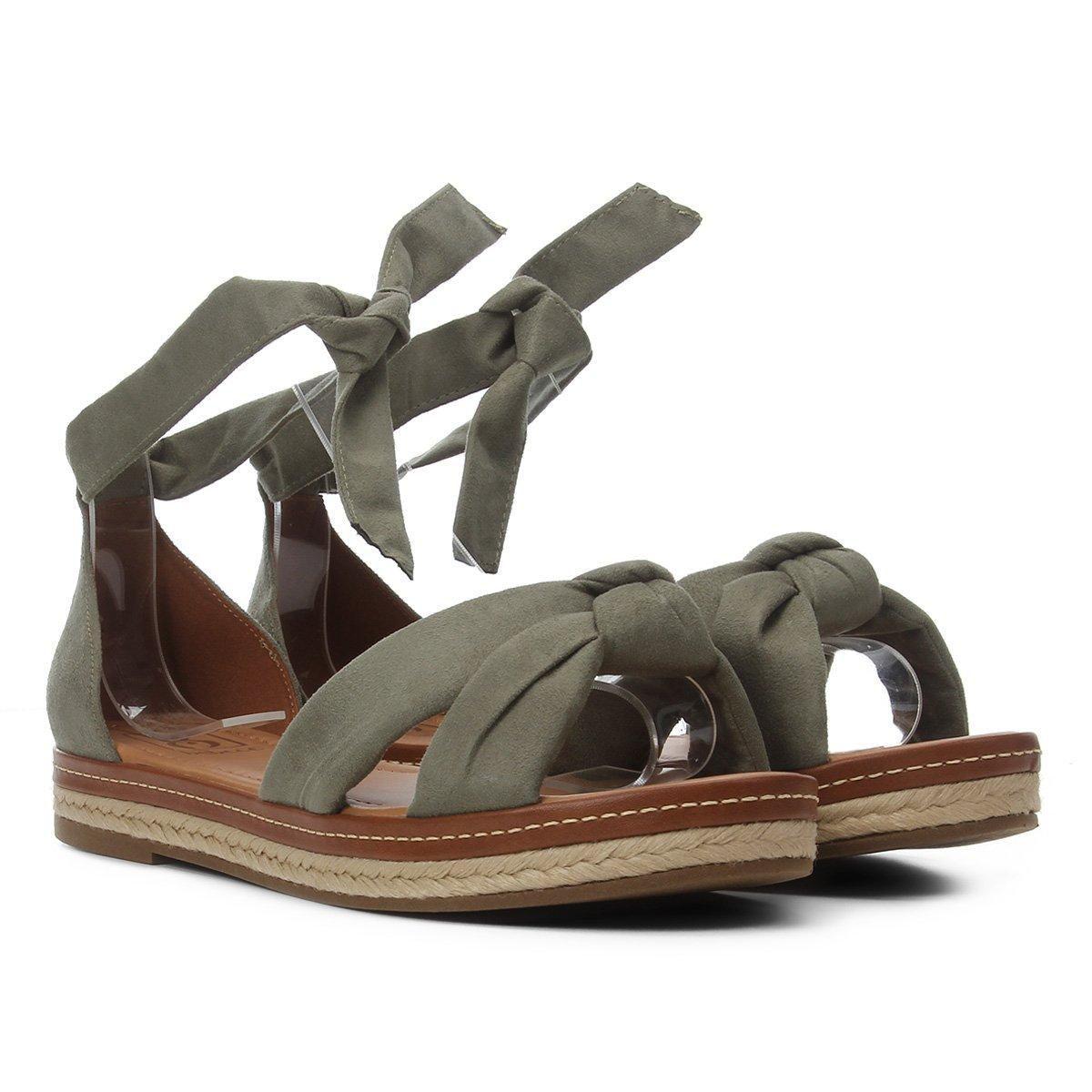 Sandália Rasteira Bebecê Flatform Corda Nó Amarração - Rasteirinha Feminina  - Magazine Luiza