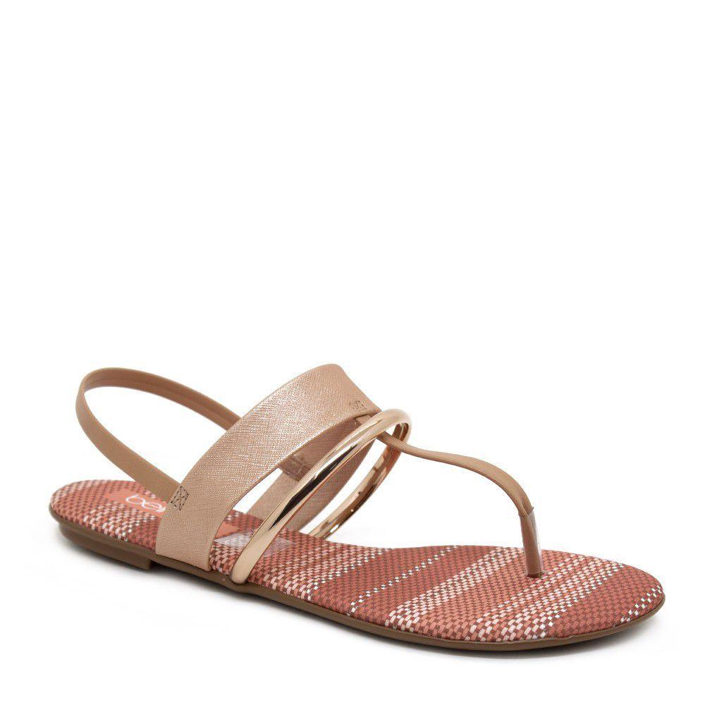 sandalia beira rio ouro rosado