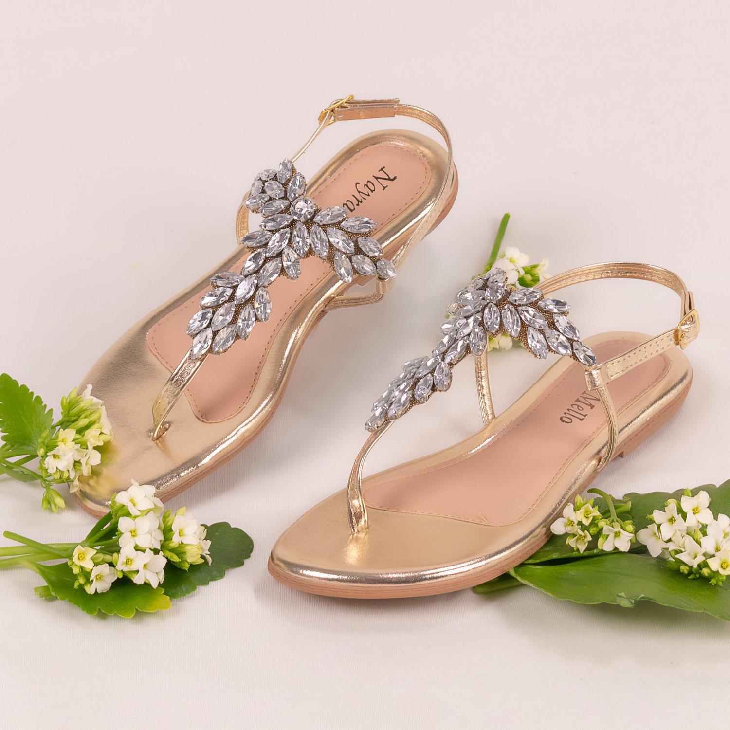 Sandália Rasteira SandÃ¡lias Novas Rasteirinha Feminina Pedraria