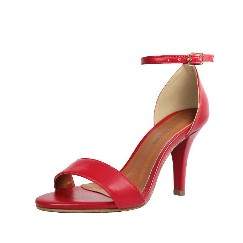 Sandália Salto Alto Fino Luiza Sobreira Vermelho Mod. 2069 - Sandália  Feminina - Magazine Luiza