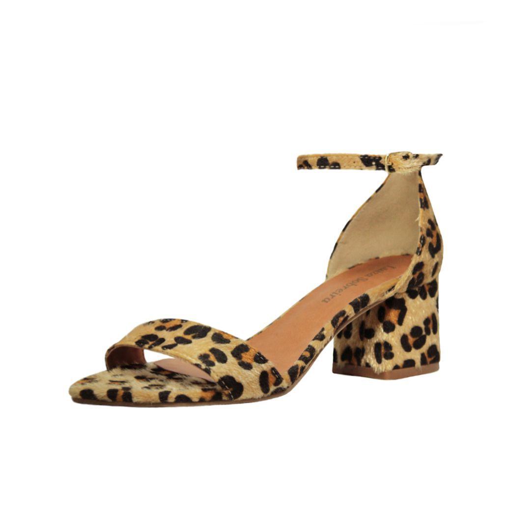 Sandália Salto Baixo Grosso Luiza Sobreira Onça Mod. 517 - Sandália  Feminina - Magazine Luiza