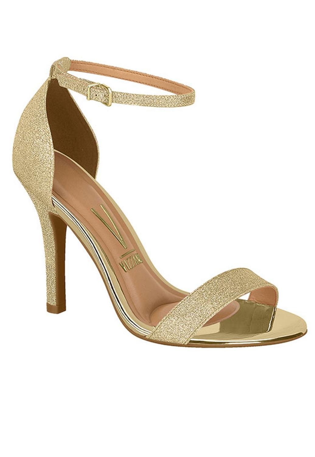 Sandália Salto Fino Social Glitter Vizzano 6249.452 Dourado - Sandália  Feminina - Magazine Luiza
