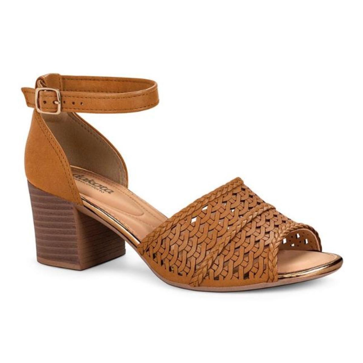 sandalia salto quadrado