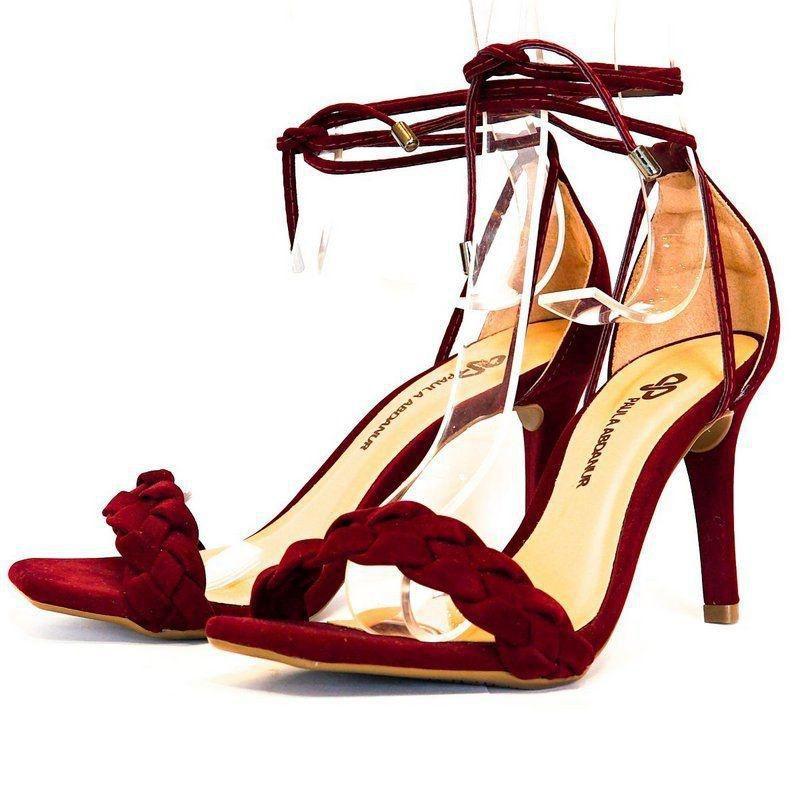 Sandália de Noiva e Festa - EC1 Bordô - Santa Scarpa