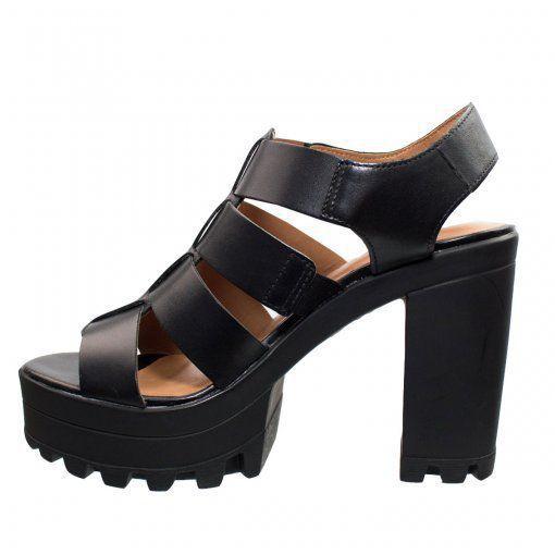 sandalia tratorada cravo e canela