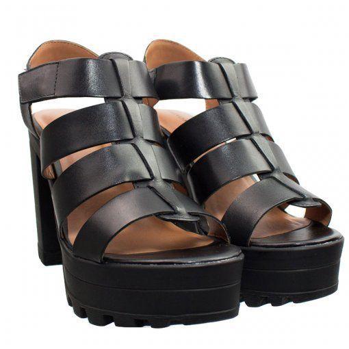 sandalia tratorada cravo e canela