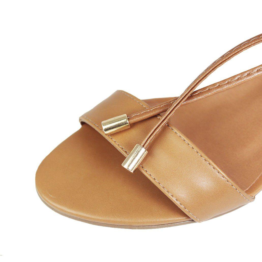 Sandália Troca Tira Salto Baixo Fino Luiza Sobreira Caramelo Mod