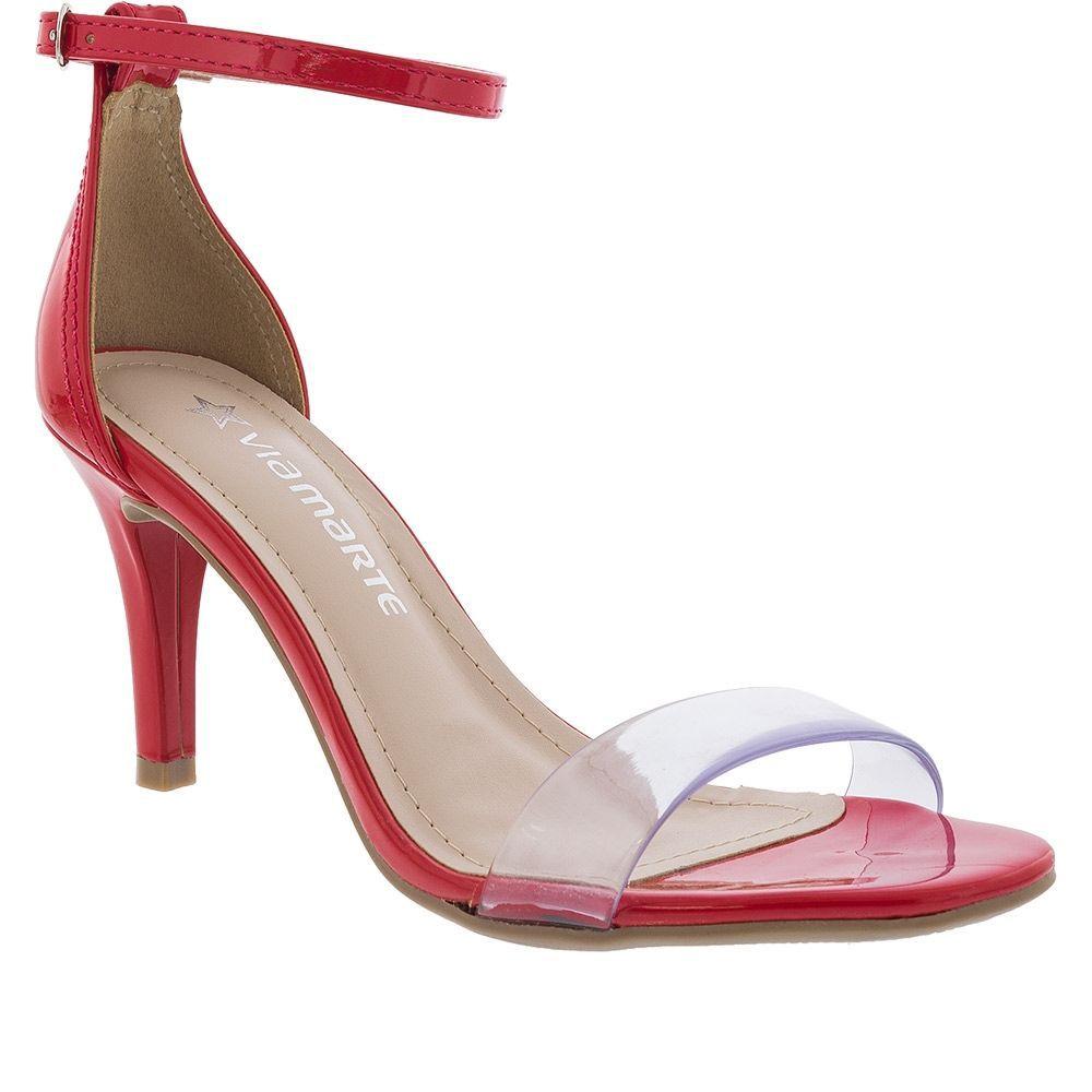 Sandalia Via Marte Salto Fino Verniz Vinil Vermelho 199713 - Sandália  Feminina - Magazine Luiza