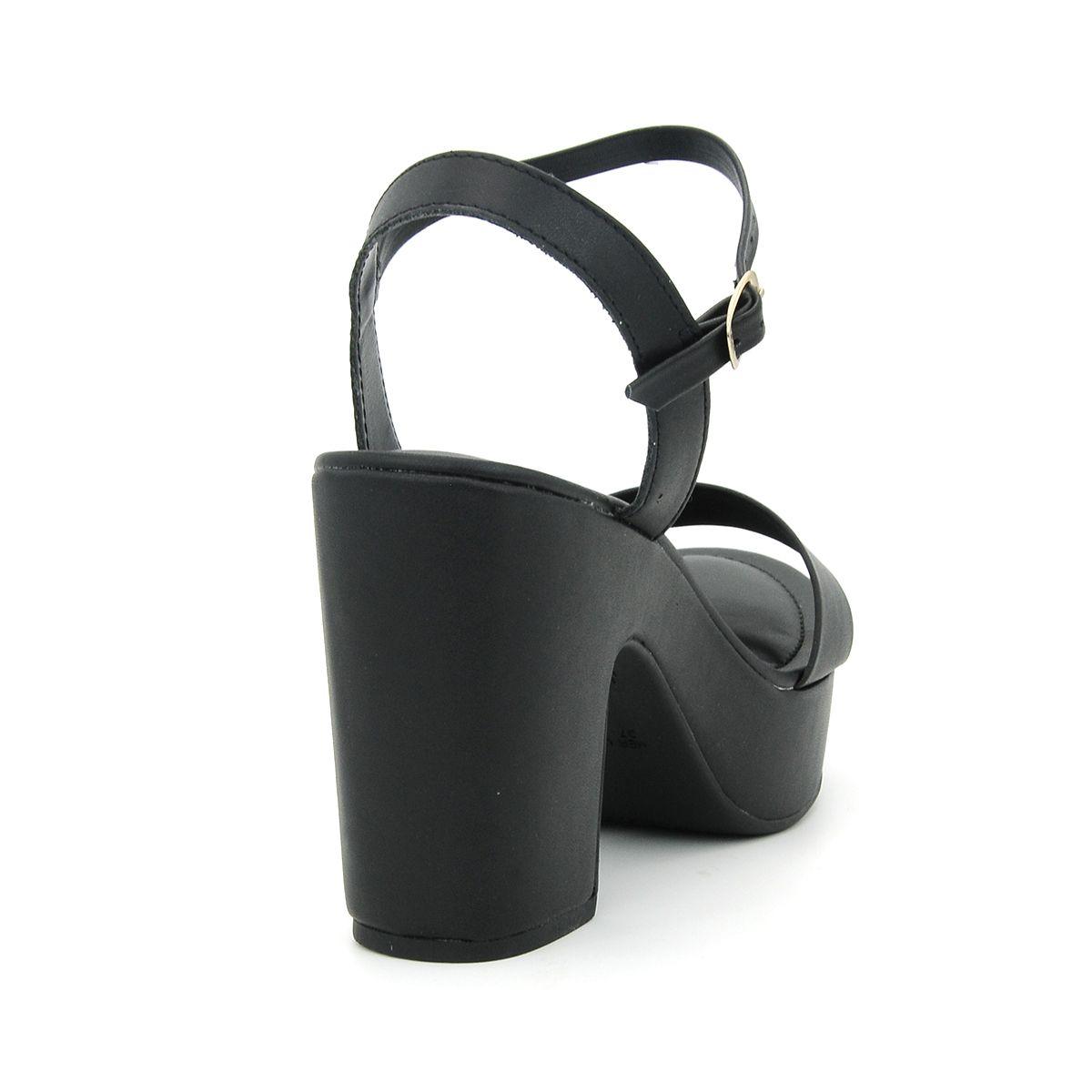 Sandália Via Uno 381028 Plataforma Salto Grosso Meia Pata Feminino