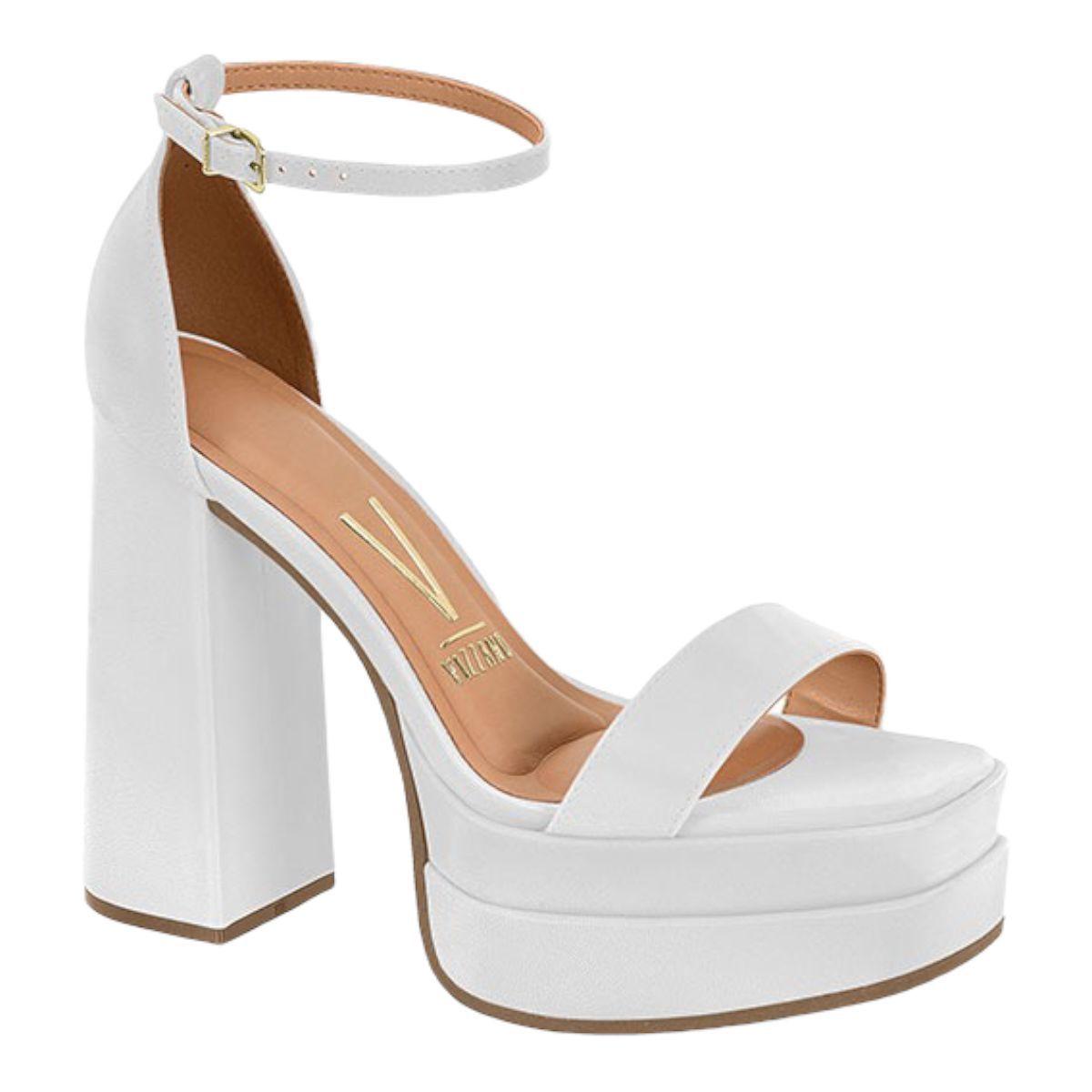 Salto Grosso Salto Branco Meia Pata Sandália Branca Meia Pata