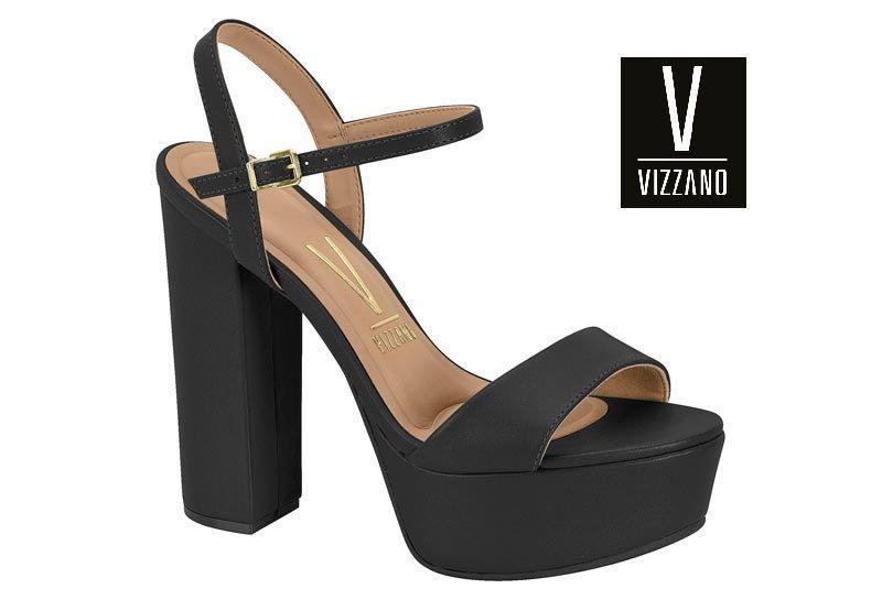 Sandália Vizzano 6282.455 Salto Grosso Alto meia pata casual Feminina -  Sandália Feminina - Magazine Luiza