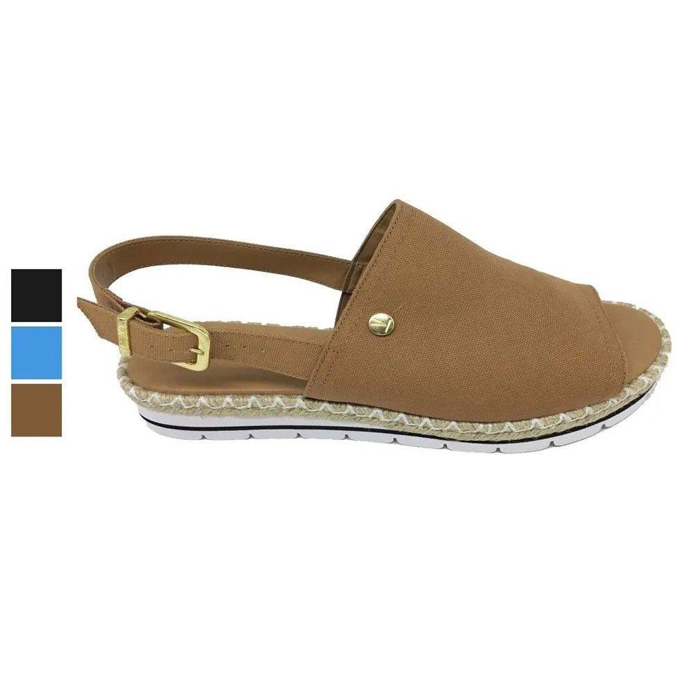 sandália flatform espadrille vizzano