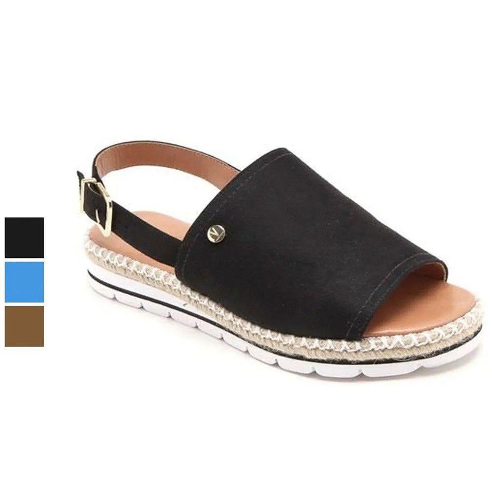 sandália flatform espadrille vizzano