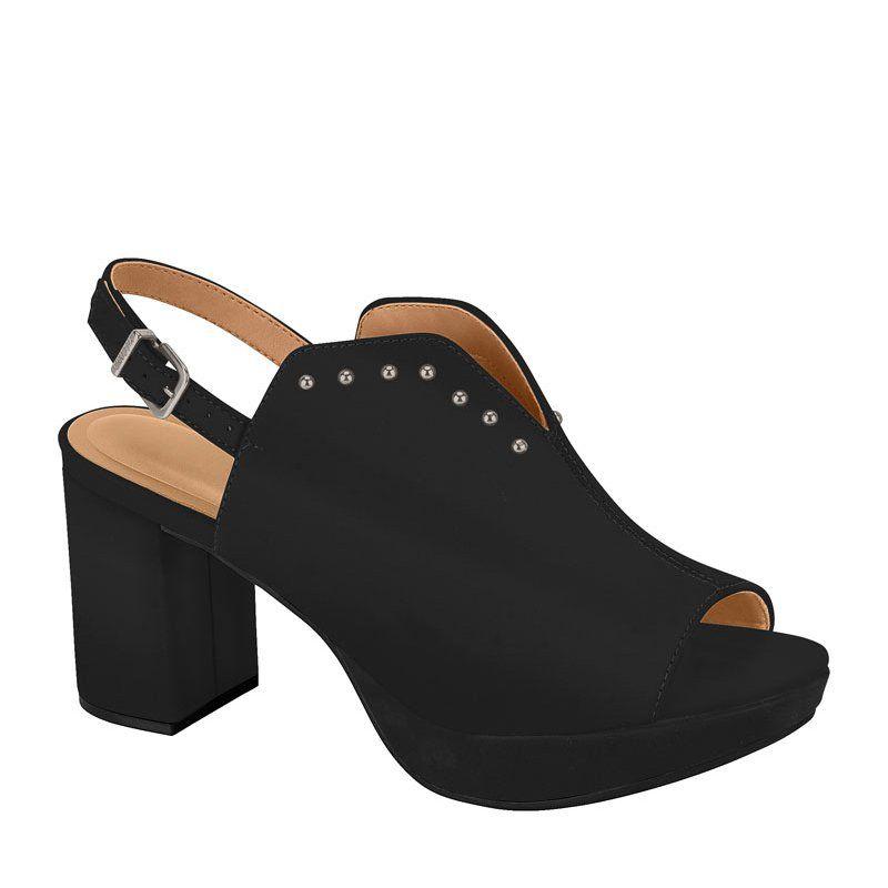 sandalia ankle boot salto medio