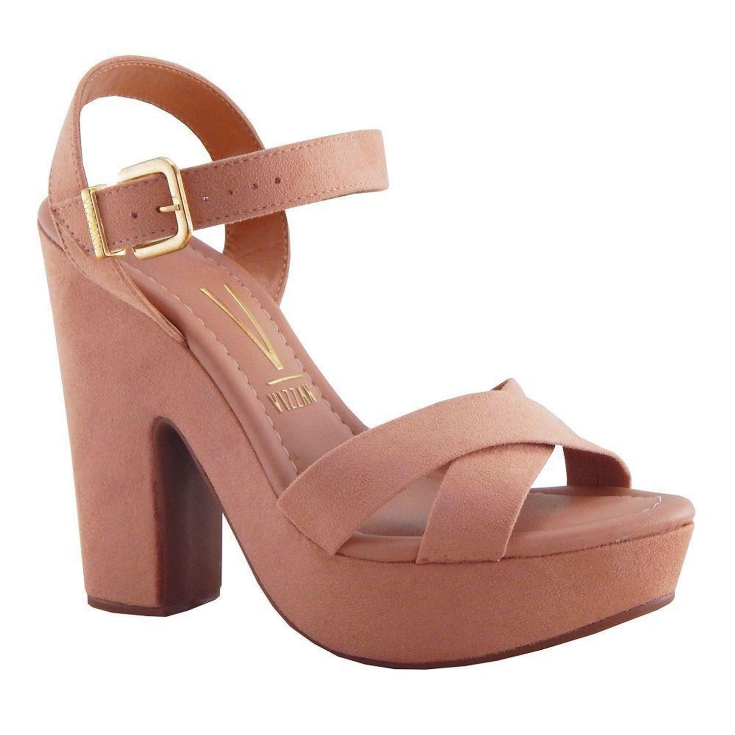 Sandalia Vizzano Salto Grosso Meia Pata Camurca Nude 6281127 - Sandália  Feminina - Magazine Luiza