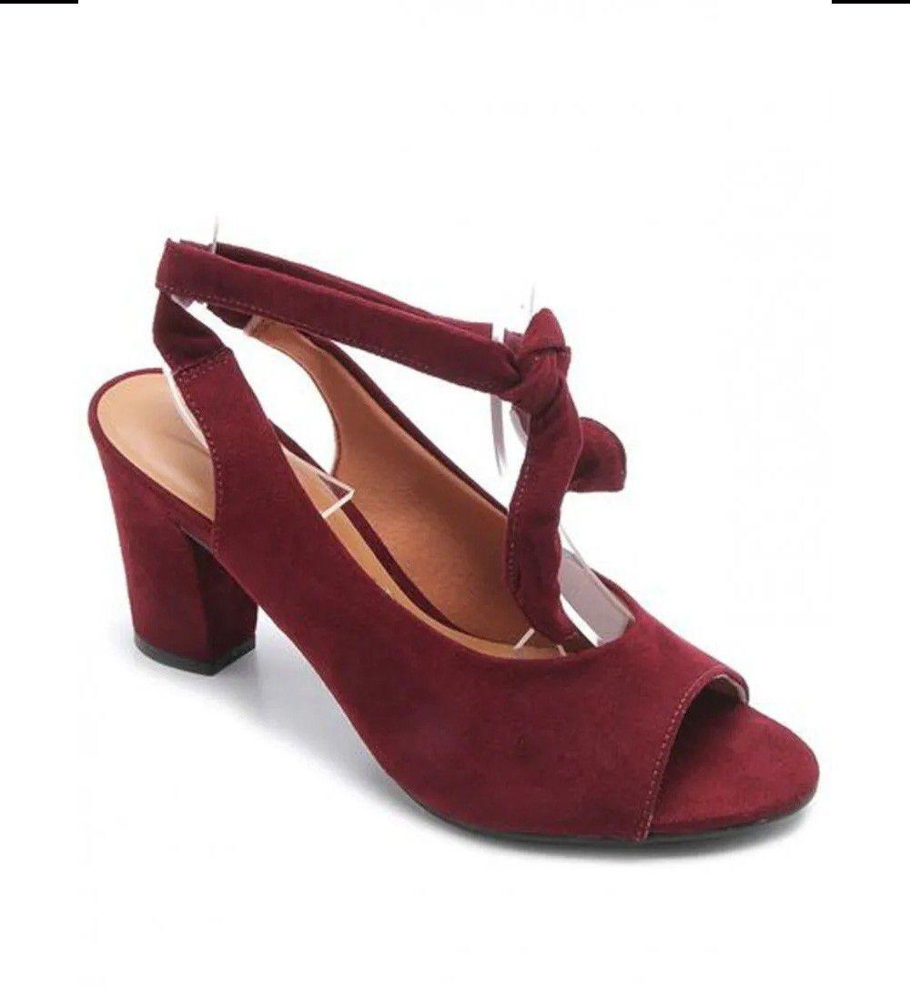 sandália vizzano salto grosso amarração tornozelo feminina