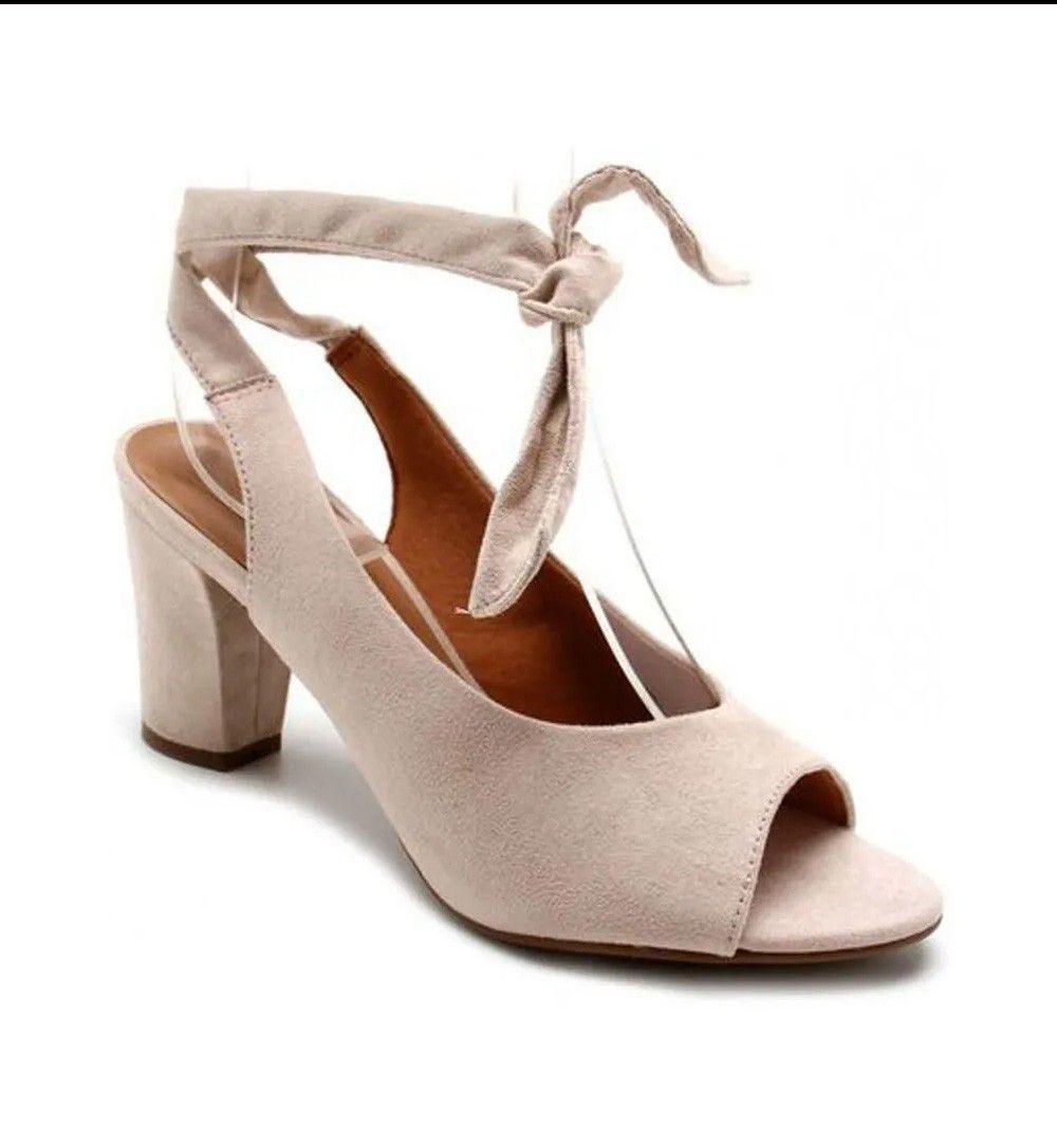 sandália vizzano salto grosso amarração tornozelo feminina