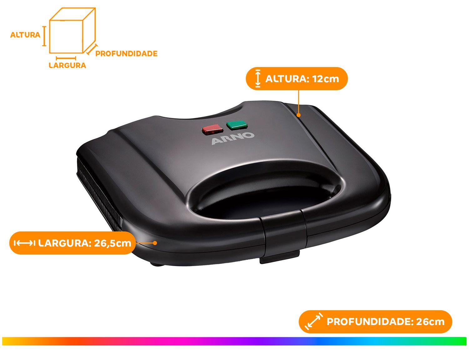 Sanduicheira Arno Compacta com Placa Antiaderente
