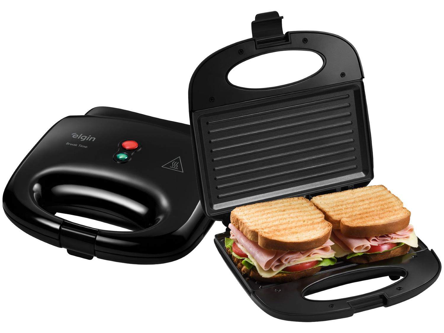 Sanduicheira Elgin Preta 800W Antiaderente