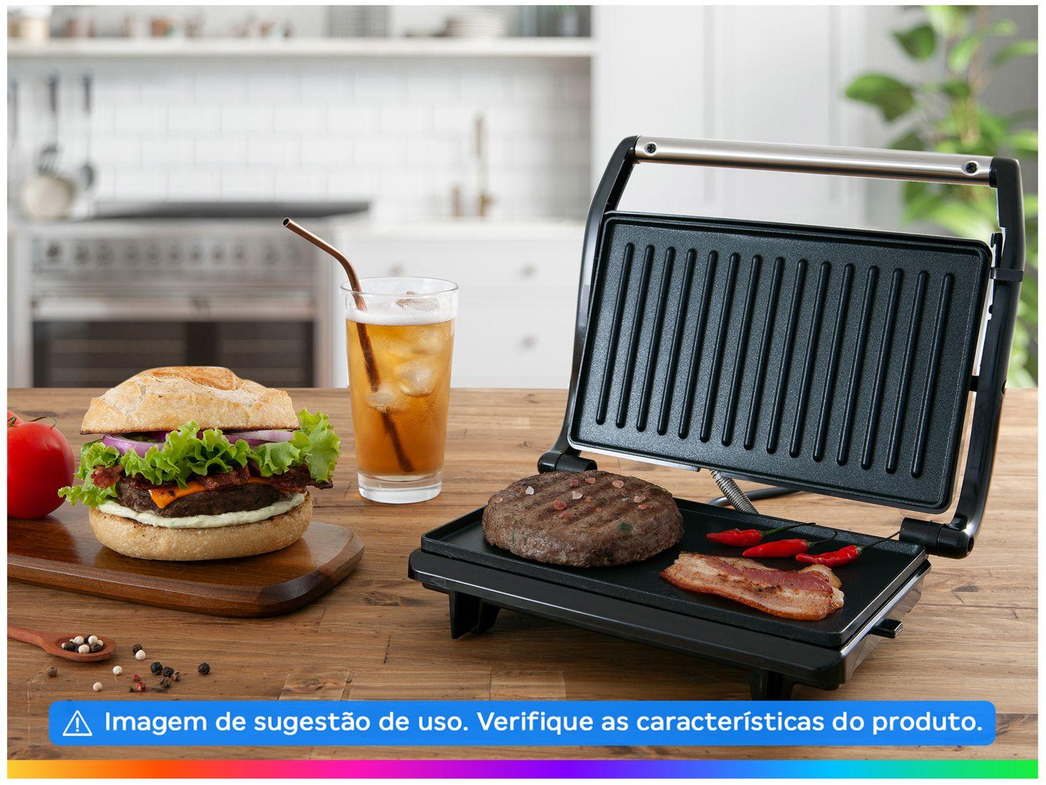 Sanduicheira Grill Britânia BGR26I Press Preto 800W Antiaderente