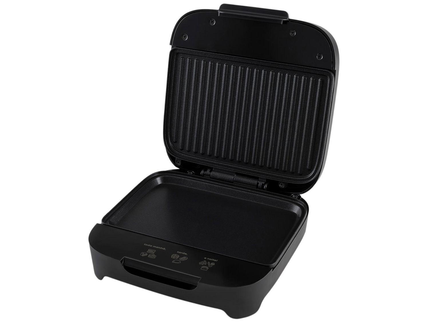 Sanduicheira Grill Cadence Preta 750W Antiaderente Click