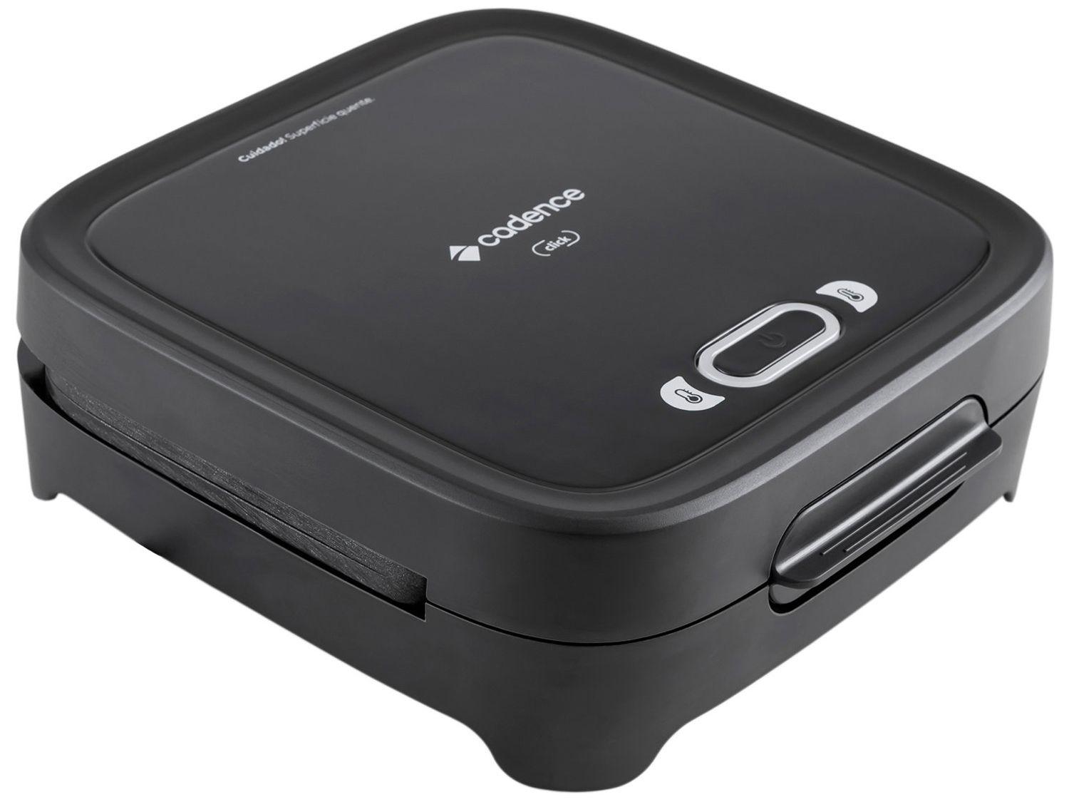 Sanduicheira Grill Cadence Preta 750W Antiaderente Click