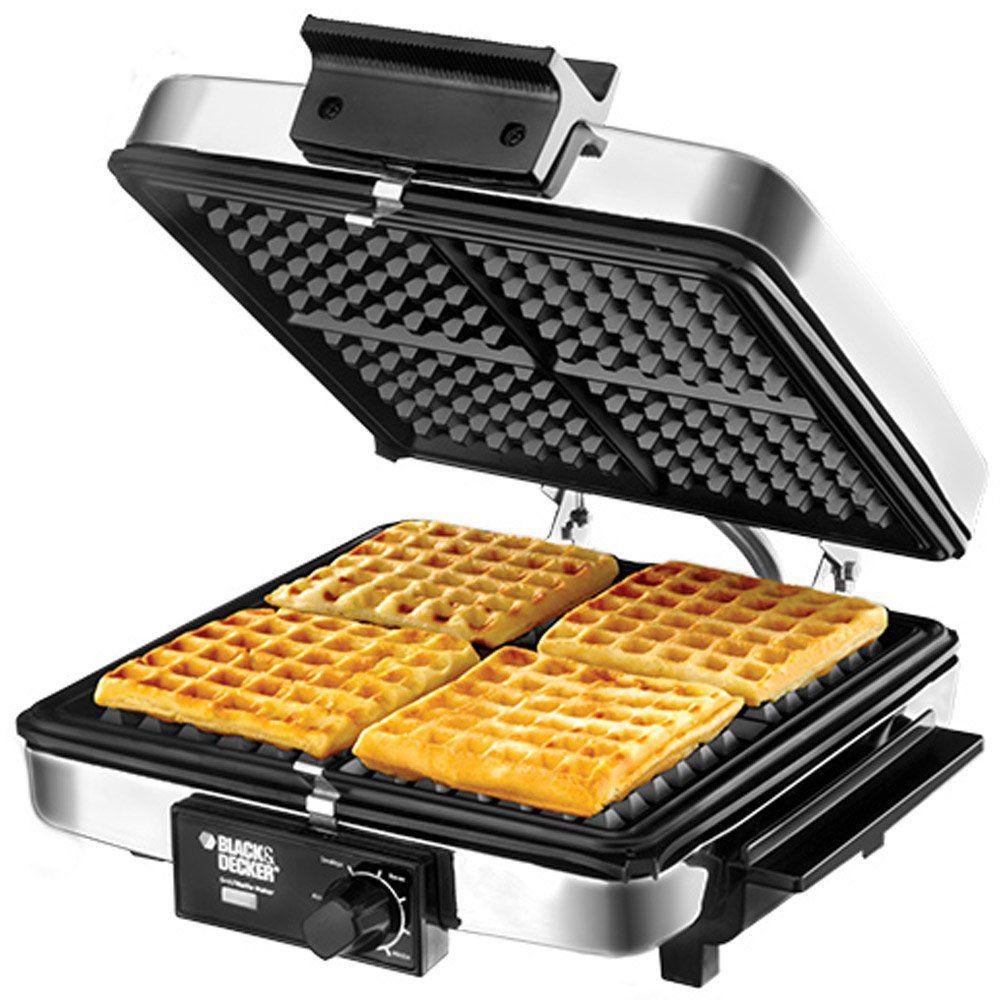 grill waffle black decker