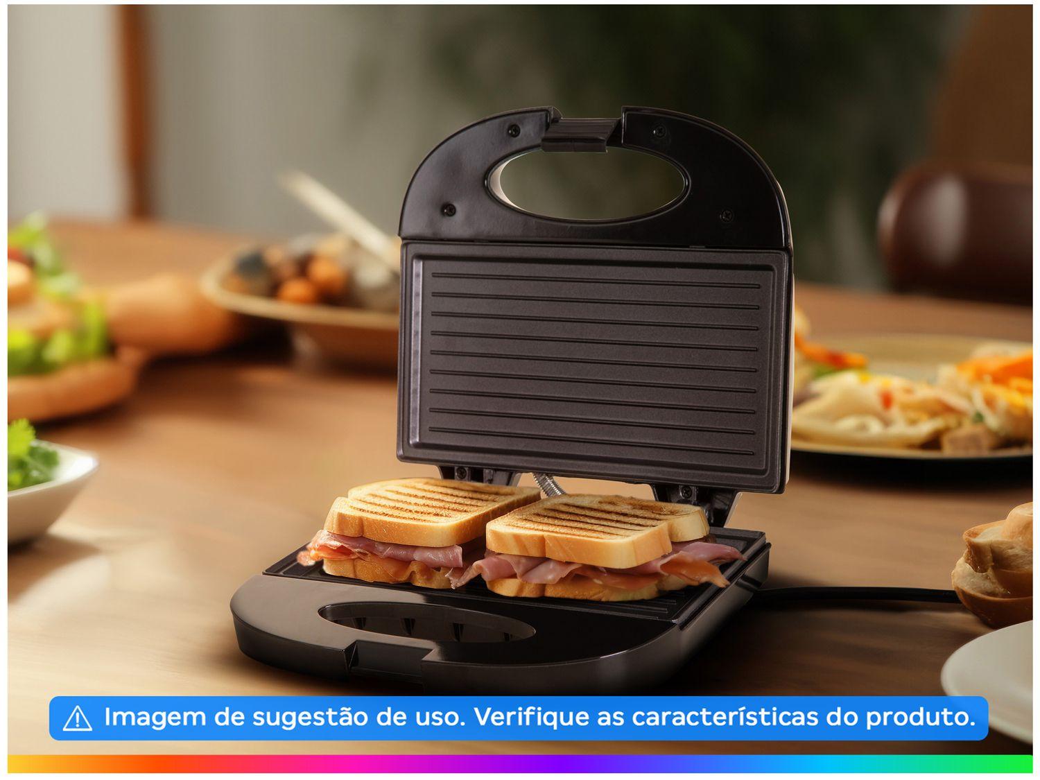 Sanduicheira/Grill Lenoxx Easy PSD121 Preta