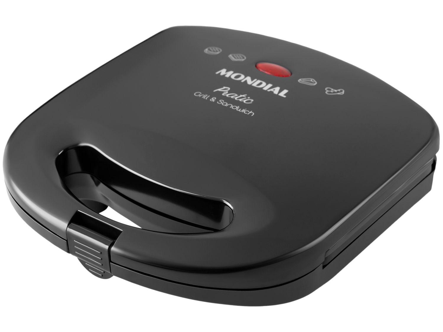 Sanduicheira/Grill Mondial Pratic SN-01 Preto 750W