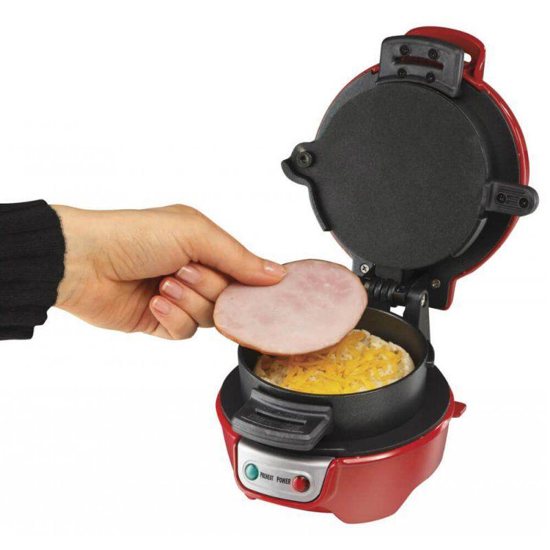 Sanduicheira Hamilton Beach Multiuso 220V 600W Vermelha Antiaderente