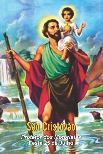 Santinhos De Sao Cristovao Milheiro Ruah Artigos Catolicos Imagens De Santos Magazine Luiza