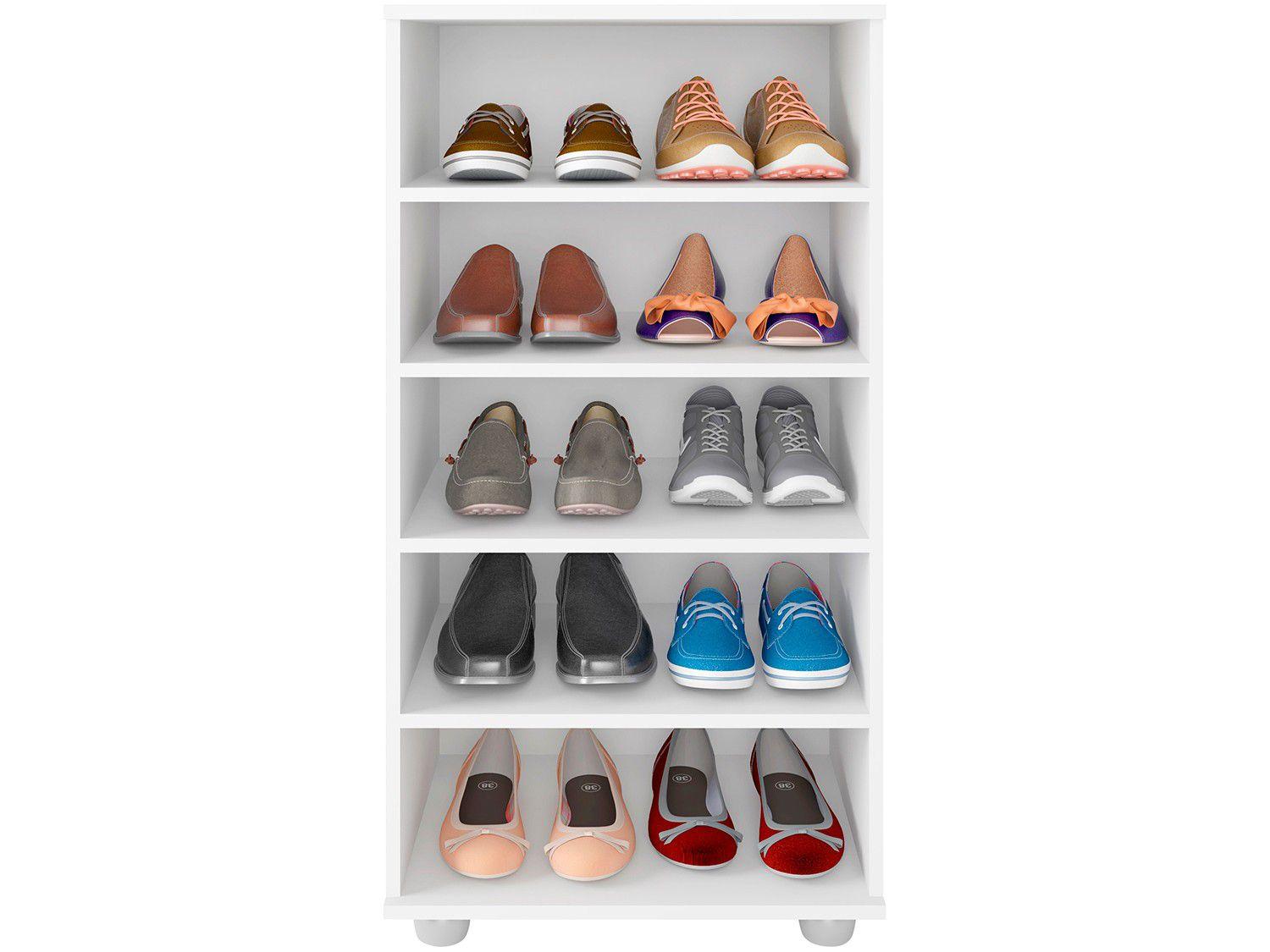 Imagem de Sapateira 1 Porta 4 Prateleiras com Espelho