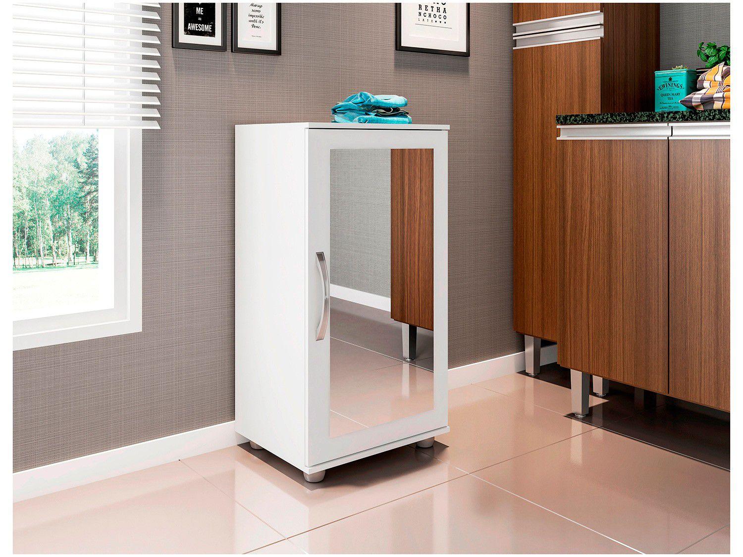 Imagem de Sapateira 1 Porta 4 Prateleiras com Espelho