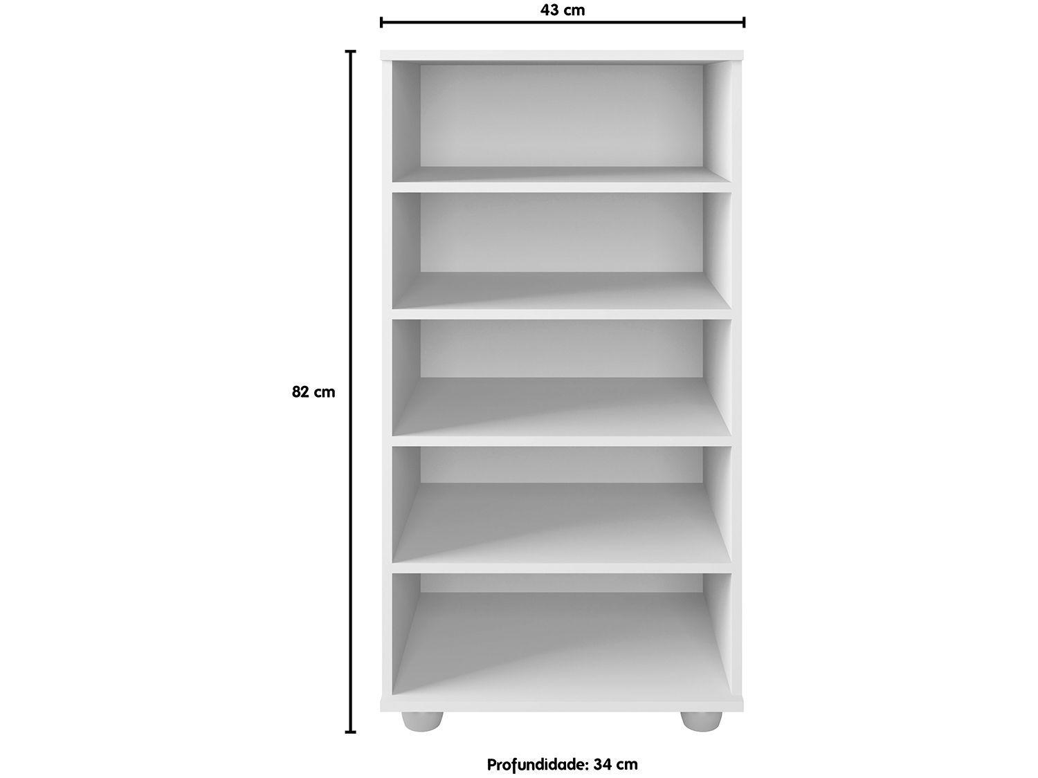 Imagem de Sapateira 1 Porta 4 Prateleiras com Espelho