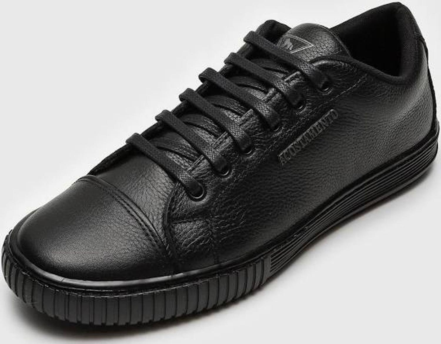 Sapatênis Acostamento Masculino Couro Preto - Sapatênis Masculino -  Magazine Luiza