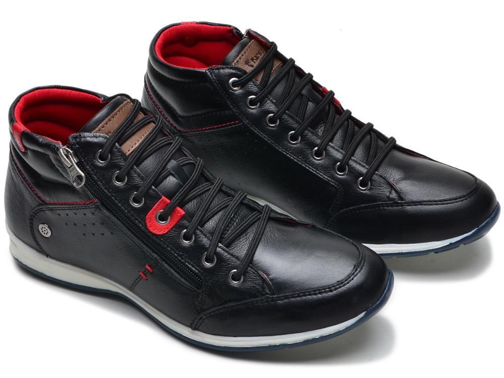 Sapatenis Masculino Zu Ziper Lateral Preto | LOJA VITELLI