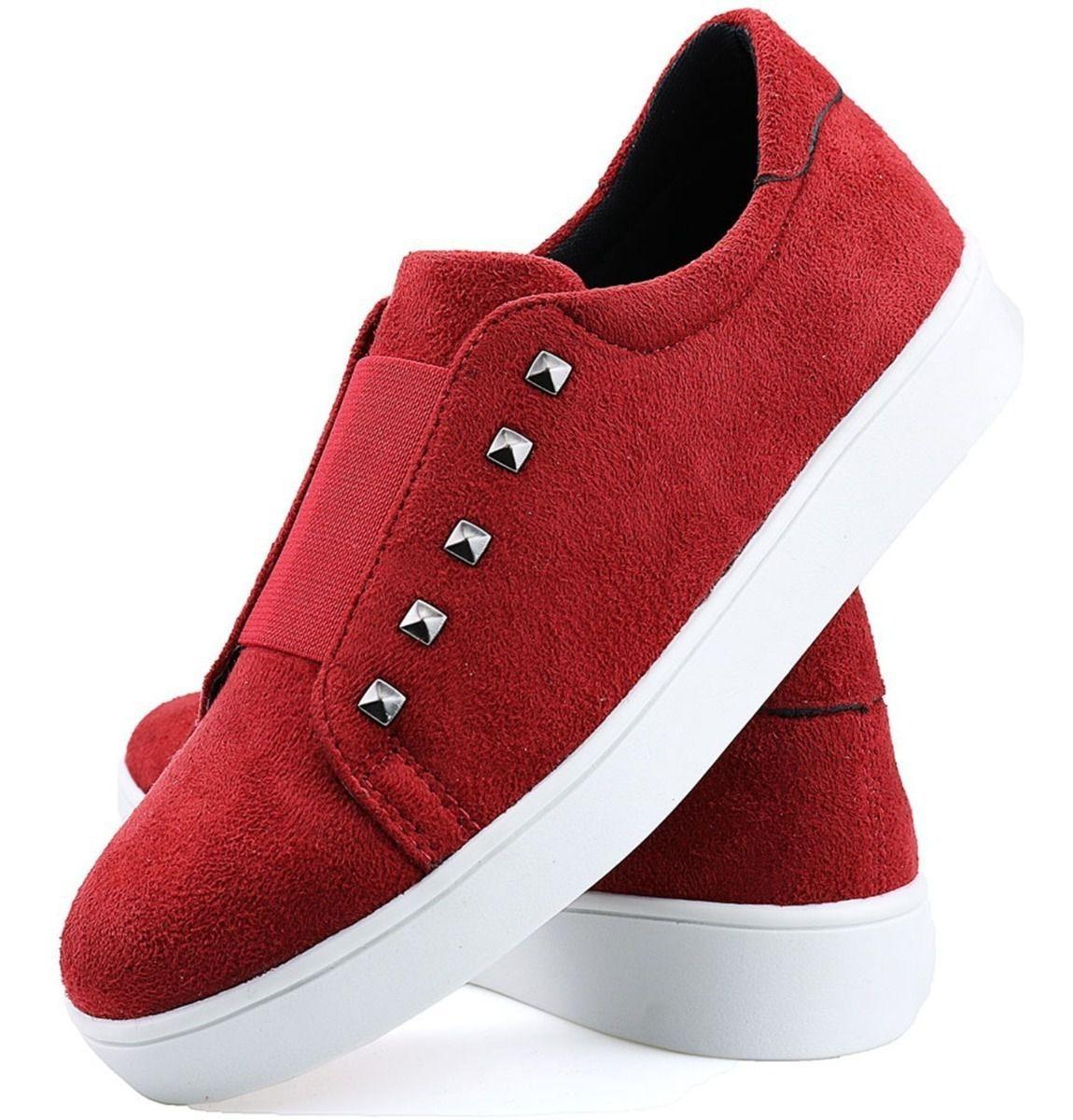 sapatenis vermelho feminino