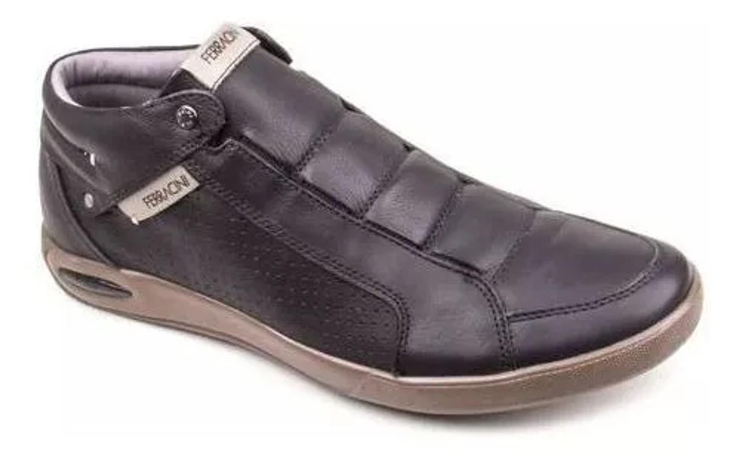 Sapatênis Ferracini Masculino Couro 1445 G Tamanho 41 - Sapatênis Masculino  - Magazine Luiza