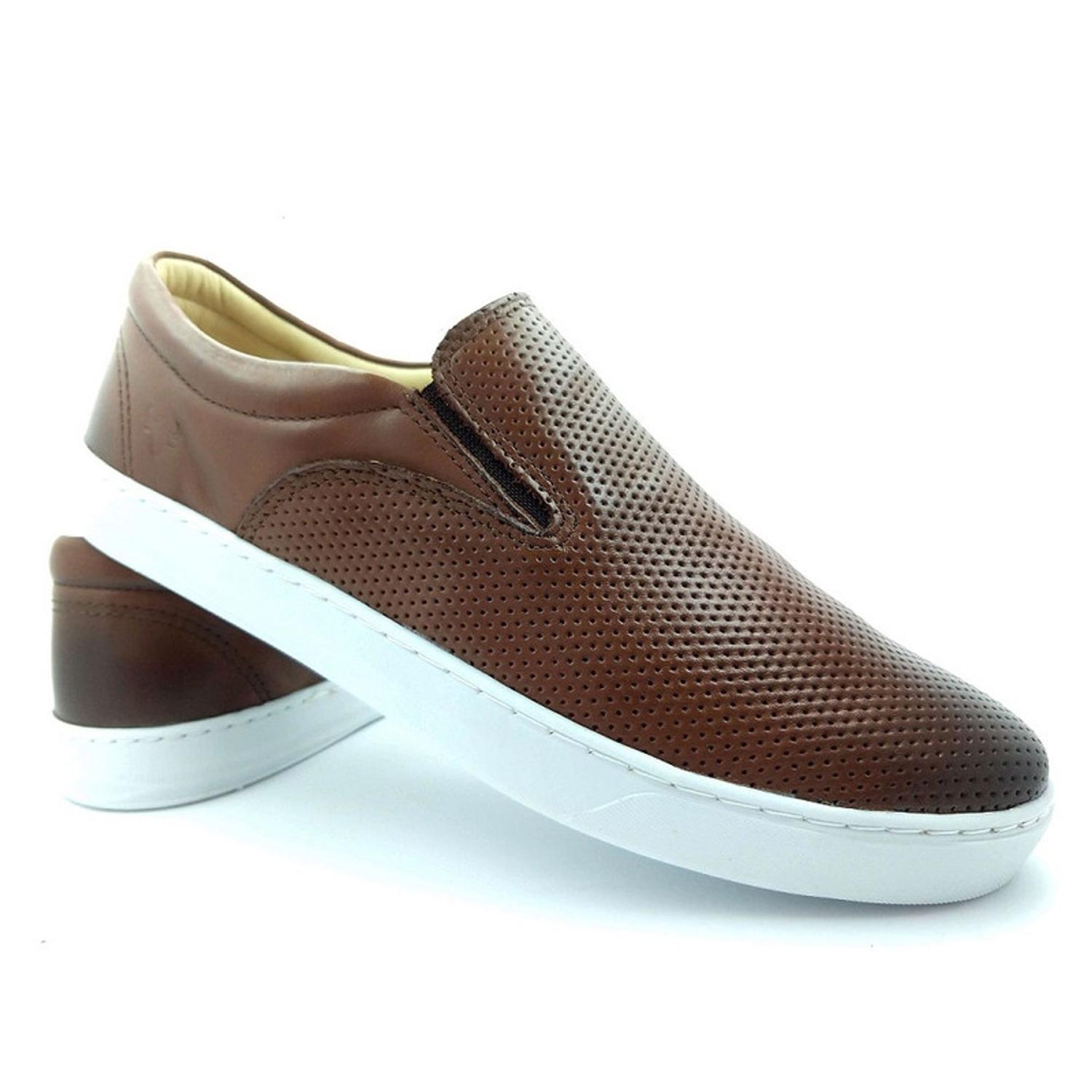 Sapatênis Iate Slip On Masculino Marrom Chapeado De Couro 41 - West Bulls -  Sapatênis Masculino - Magazine Luiza